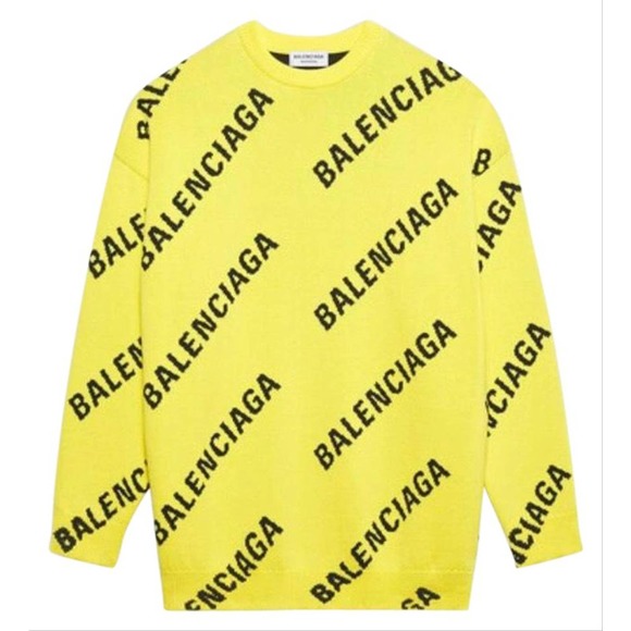 BALENCIAGA logo intarsia oversized sweater - Picture 1 of 10